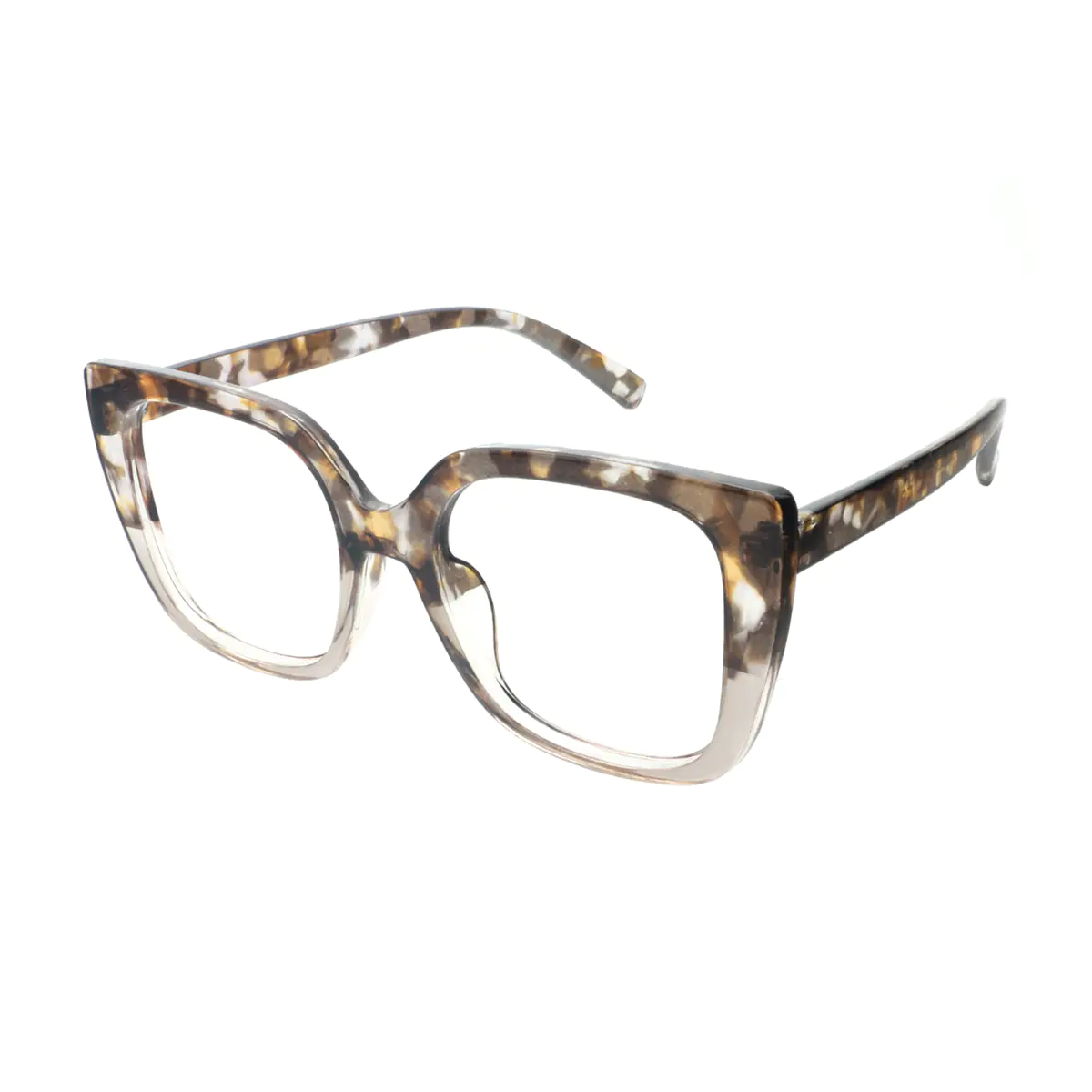 Square Tortoiseshell/Clear Eyeglasses