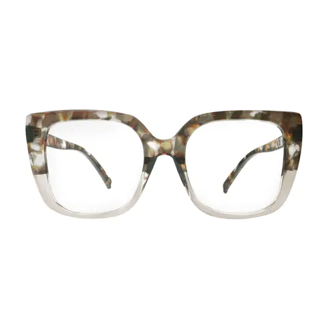 Square Tortoiseshell/Clear Eyeglasses