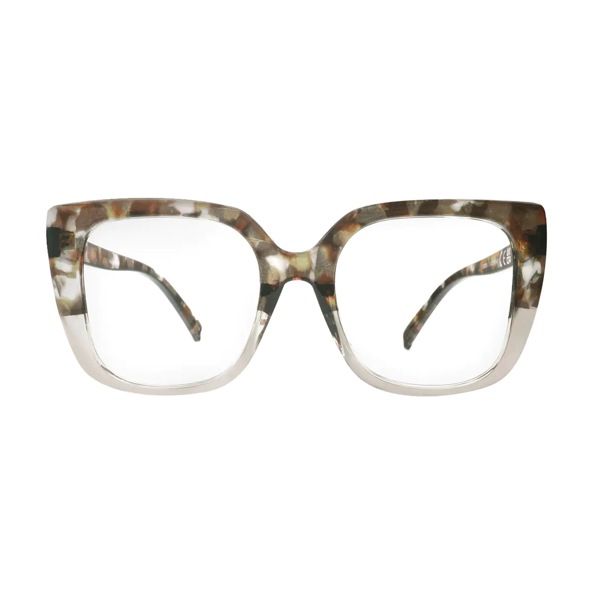 Square Tortoiseshell/Clear Eyeglasses