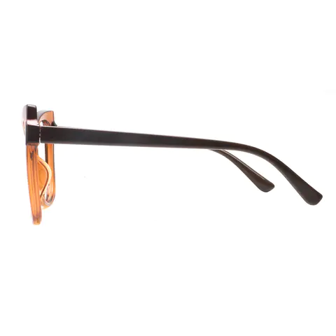 Cat-eye Transparent Brown Eyeglasses