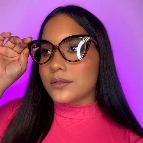 Cat-eye Black/Tortoiseshell Eyeglasses