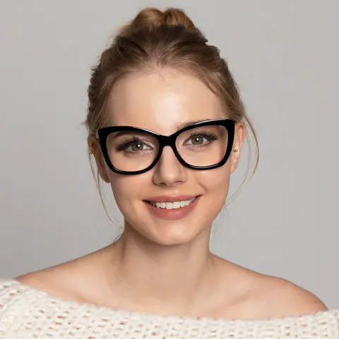 Cat-eye Black Eyeglasses
