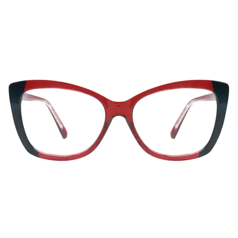 Cat-eye Black/Red Eyeglasses