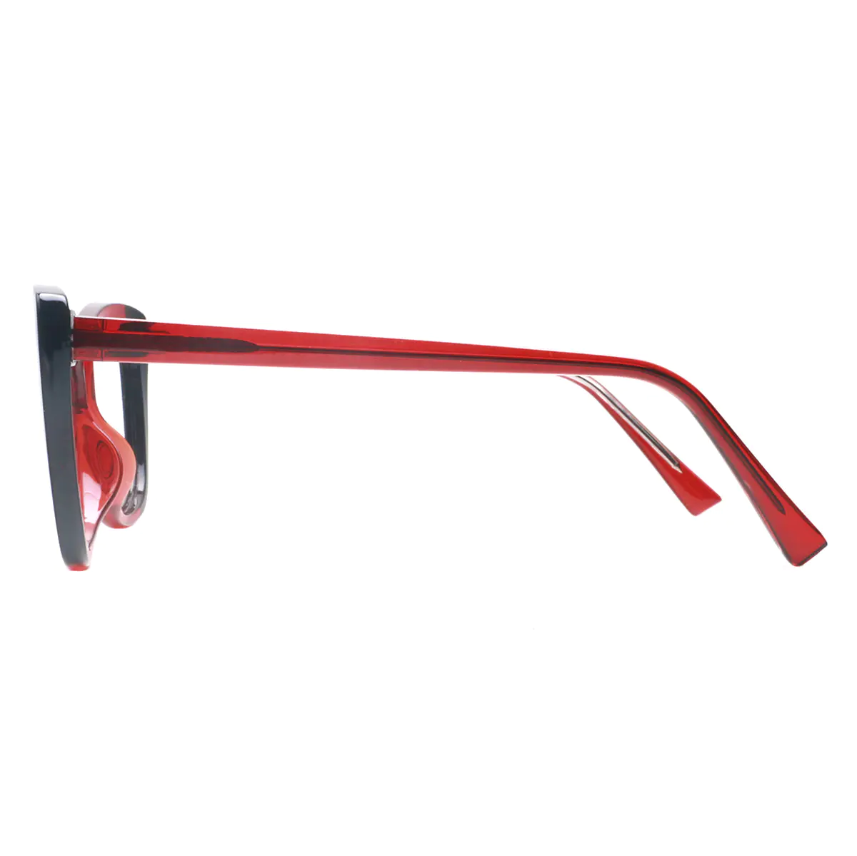 Cat-eye Black/Red Eyeglasses