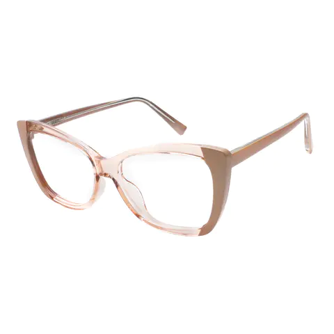 Cat-eye Transparent Pink Eyeglasses