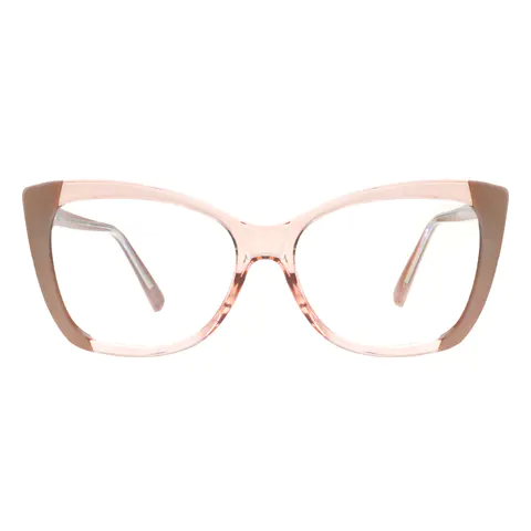 Cat-eye Transparent Pink Eyeglasses