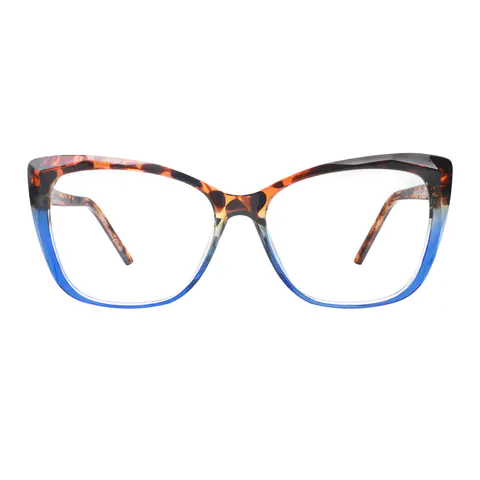 Cat-eye Tortoiseshell/Blue Eyeglasses