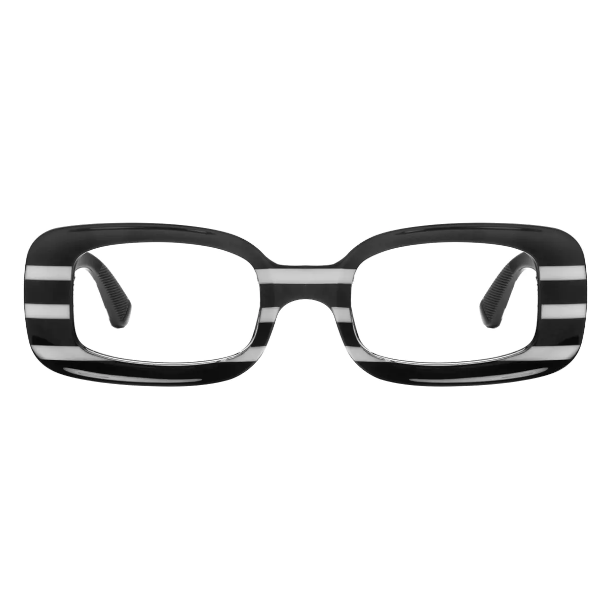 Rectangle Striped Eyeglasses