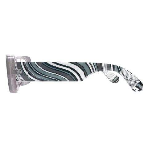 Rectangle Transparent Gray Eyeglasses