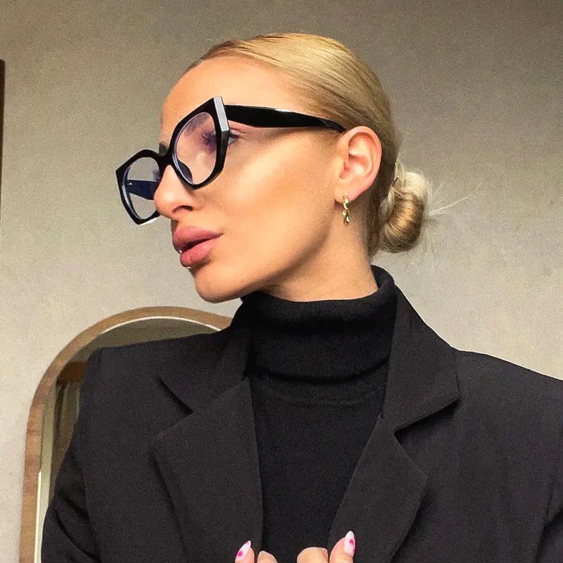 Geometric Black Eyeglasses
