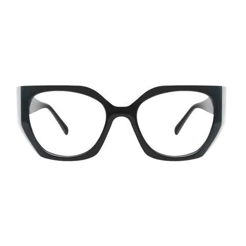 Geometric Black/White Eyeglasses