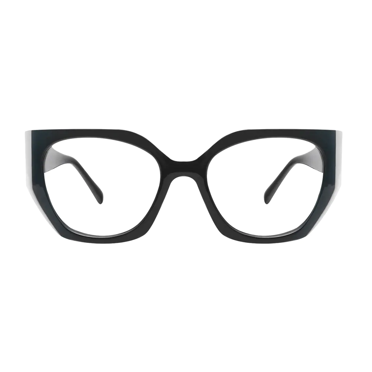 Geometric Black/White Eyeglasses