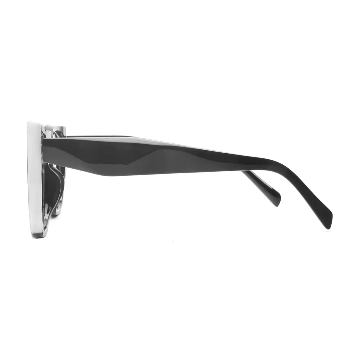 Geometric Black/White Eyeglasses