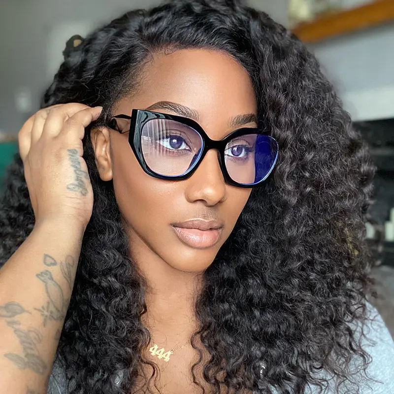 Geometric Black/White Eyeglasses