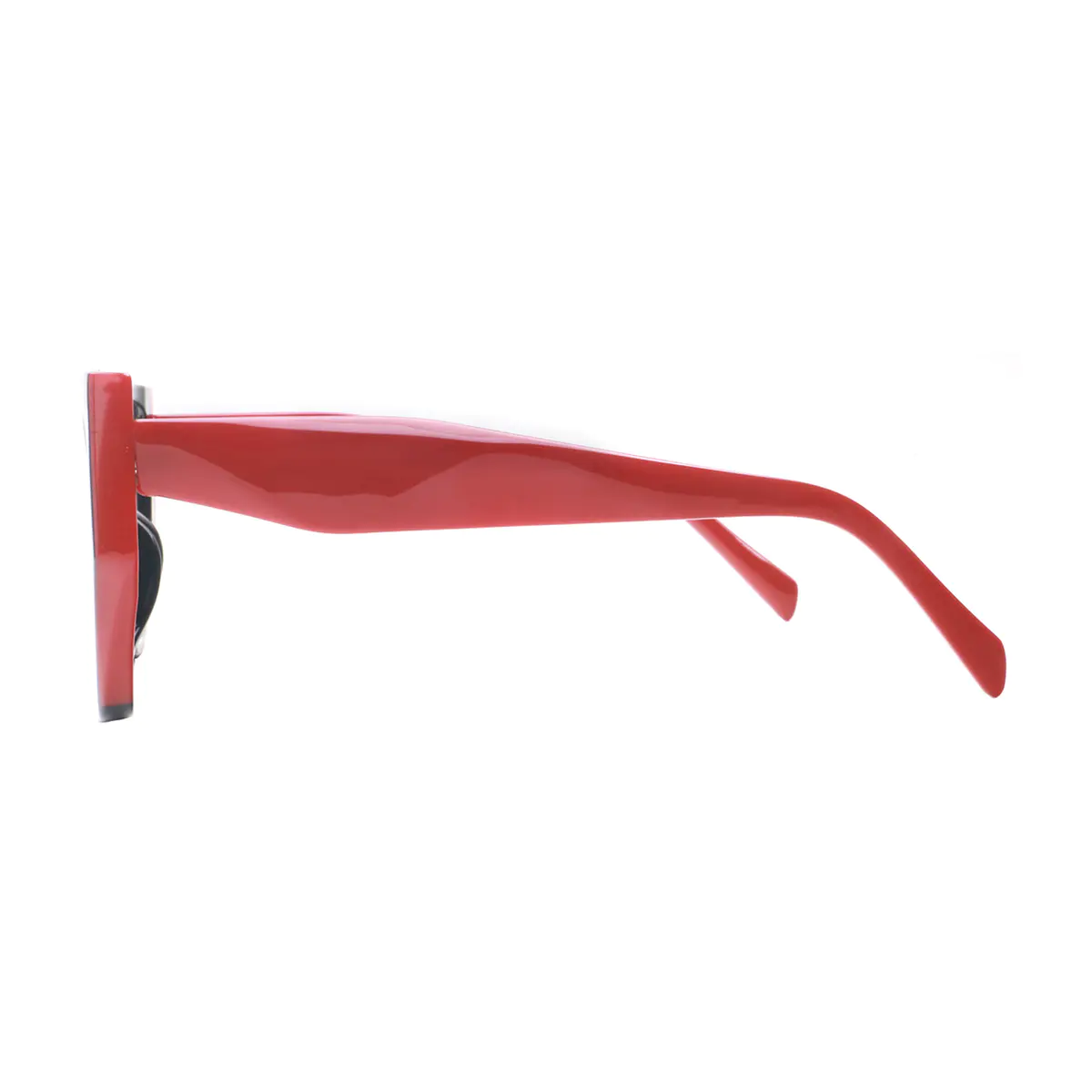 Geometric Black/Red Eyeglasses
