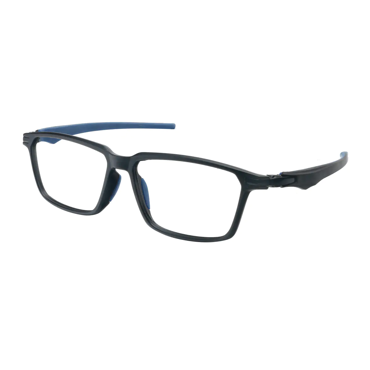 Rectangle Blue Eyeglasses