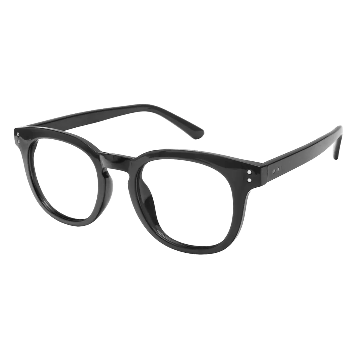 Oval Black Eyeglasses