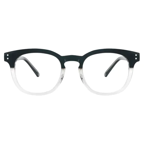 Oval Black/Clear Eyeglasses