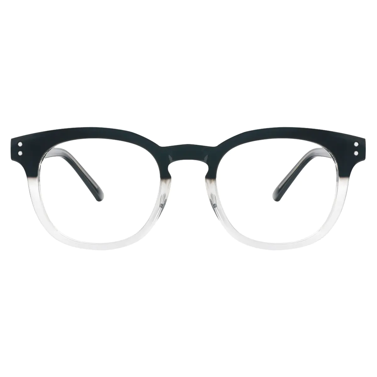 Oval Black/Clear Eyeglasses