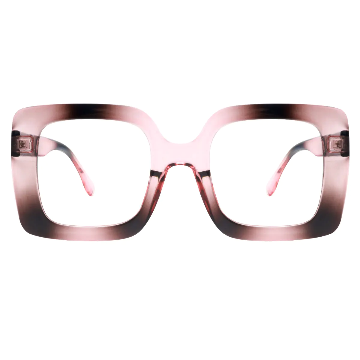 Square Transparent Pink Eyeglasses