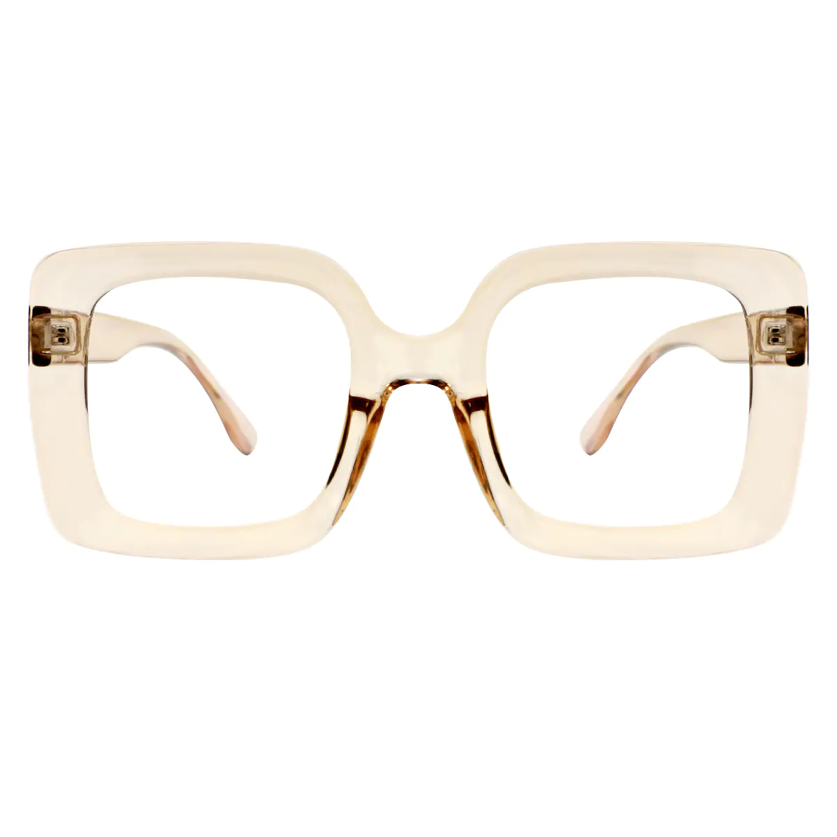 Square Transparent Yellow Eyeglasses