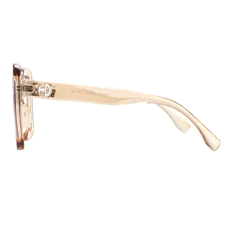 Square Transparent Yellow Eyeglasses