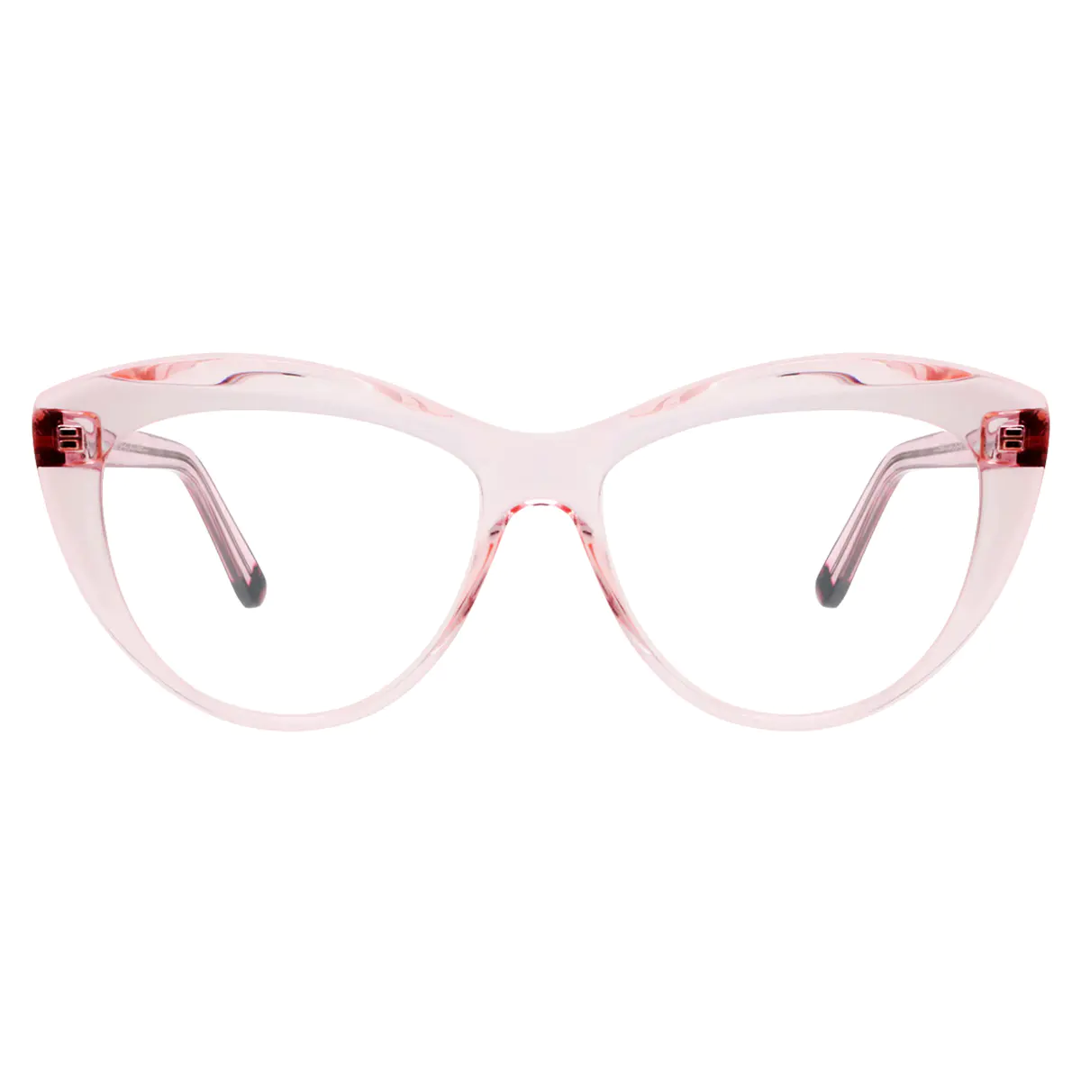 Cat-eye Transparent Pink Eyeglasses