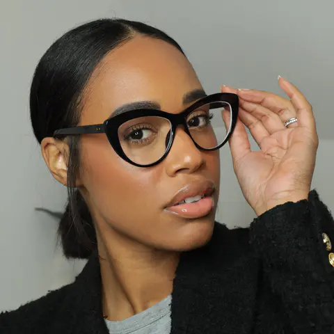 Cat-eye Transparent Pink Eyeglasses