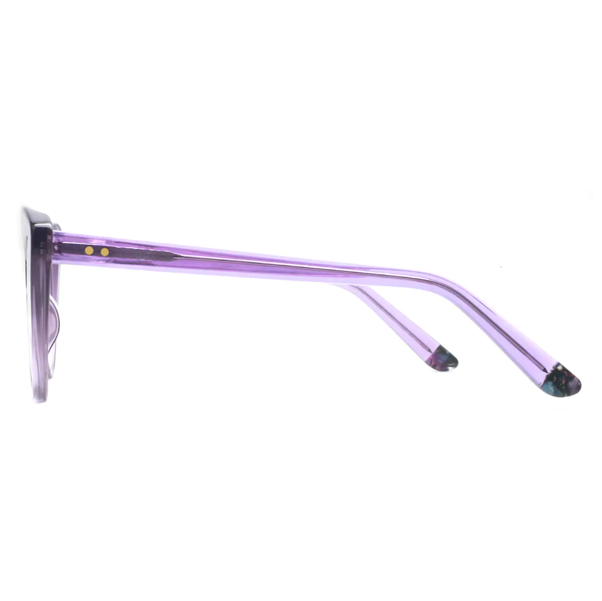 Cat-eye Transparent Purple Eyeglasses