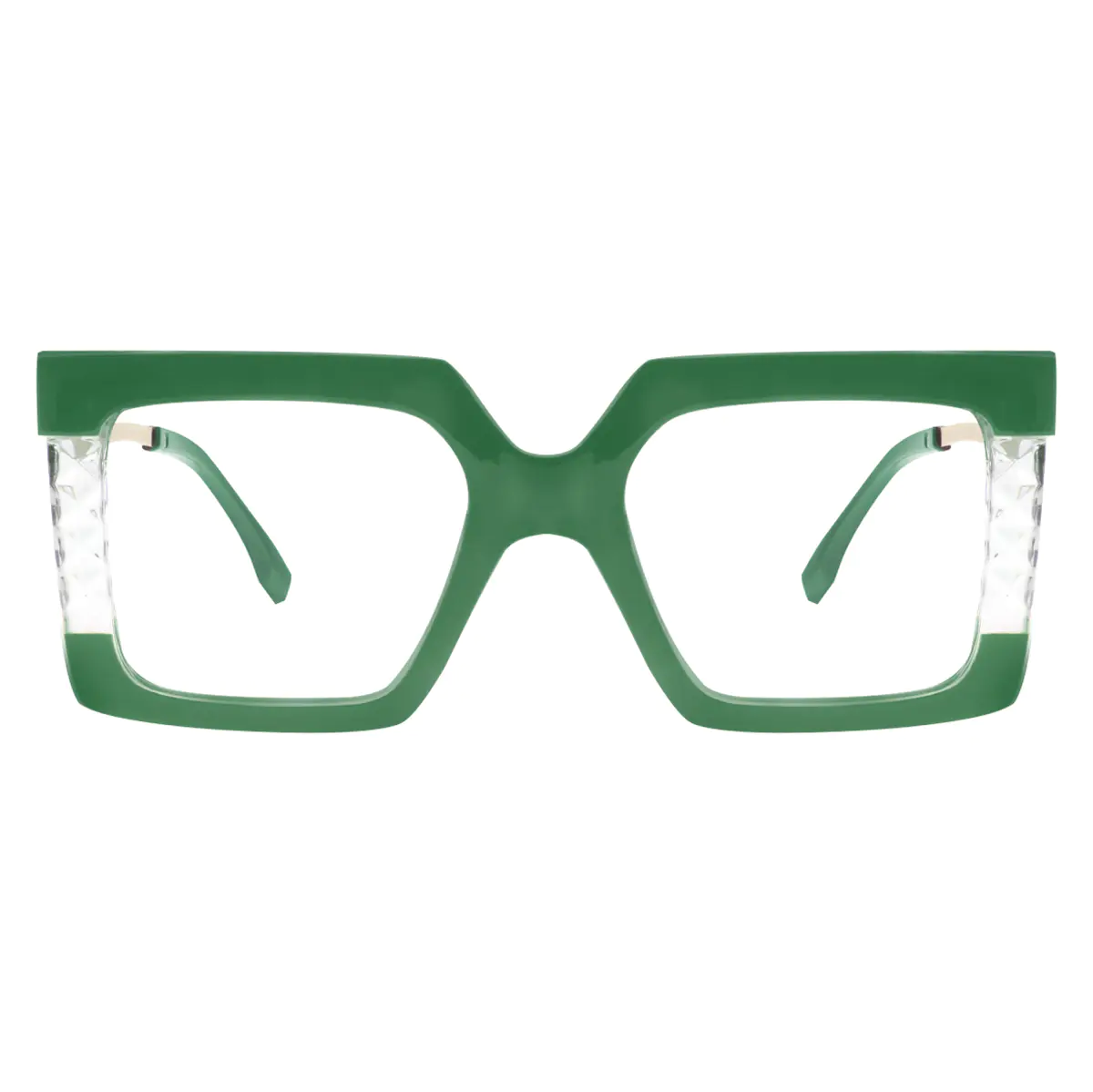 Square Green Eyeglasses
