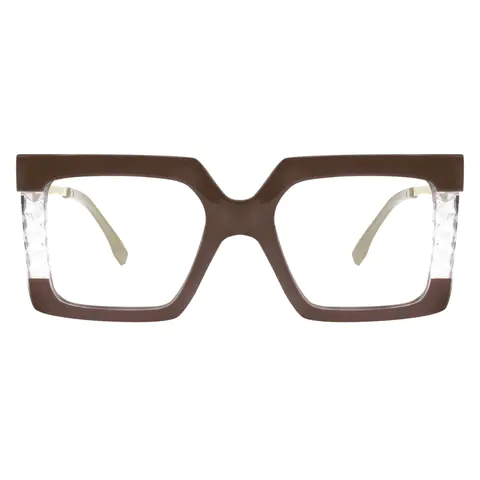 Square Brown Eyeglasses