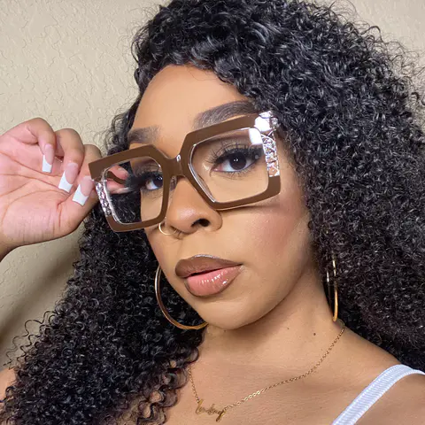 Square Brown Eyeglasses