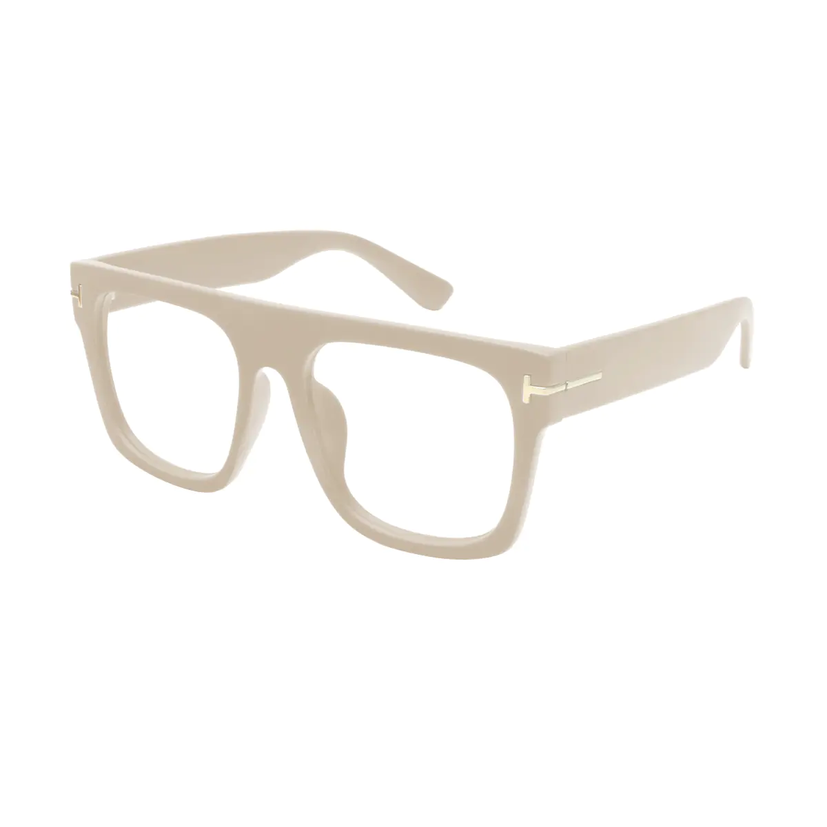 Square Cream Eyeglasses
