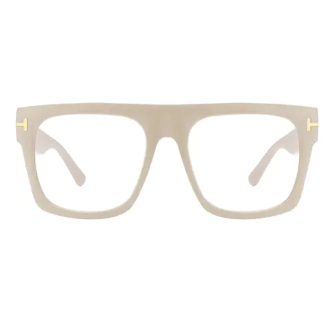 Square Cream Eyeglasses