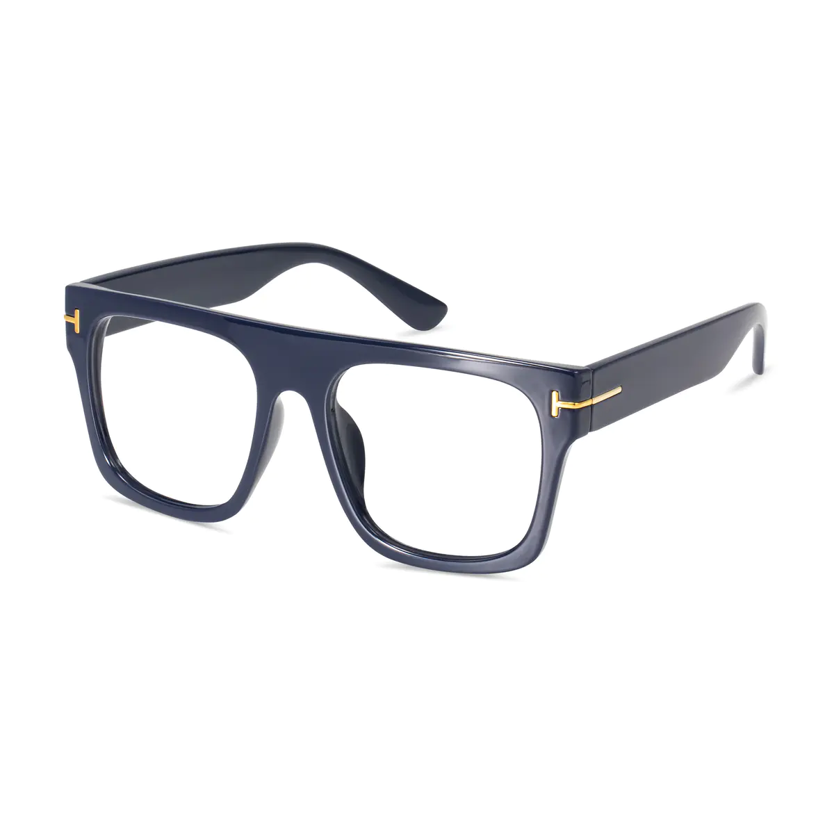 Square Navy Blue Eyeglasses
