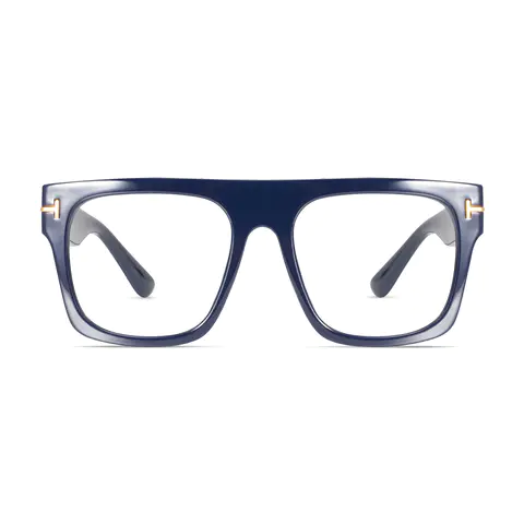 Square Navy Blue Eyeglasses
