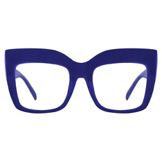 Square Blue Eyeglasses
