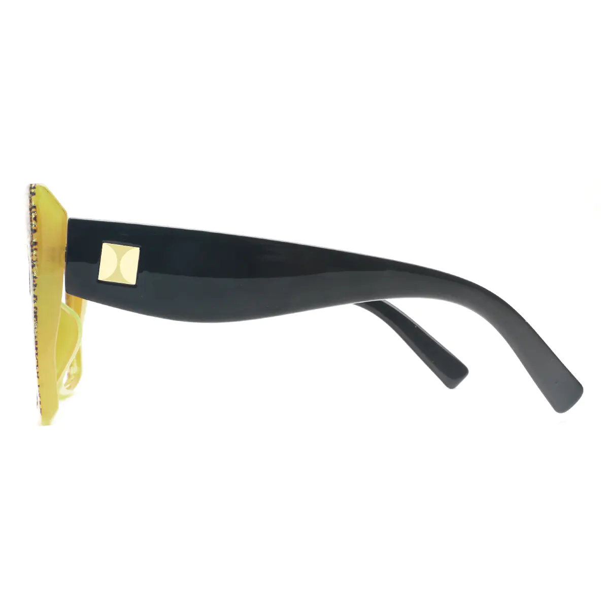 Square Dark Yellow Eyeglasses