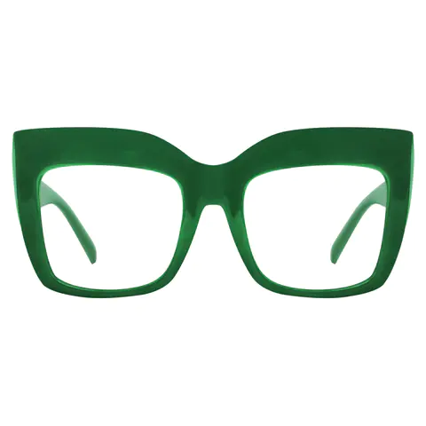 Square Green Eyeglasses