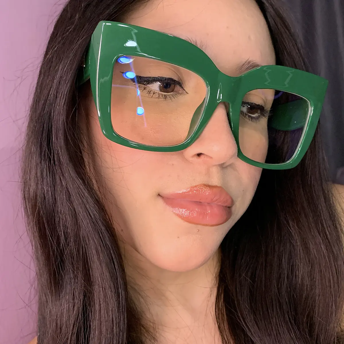 Square Green Eyeglasses