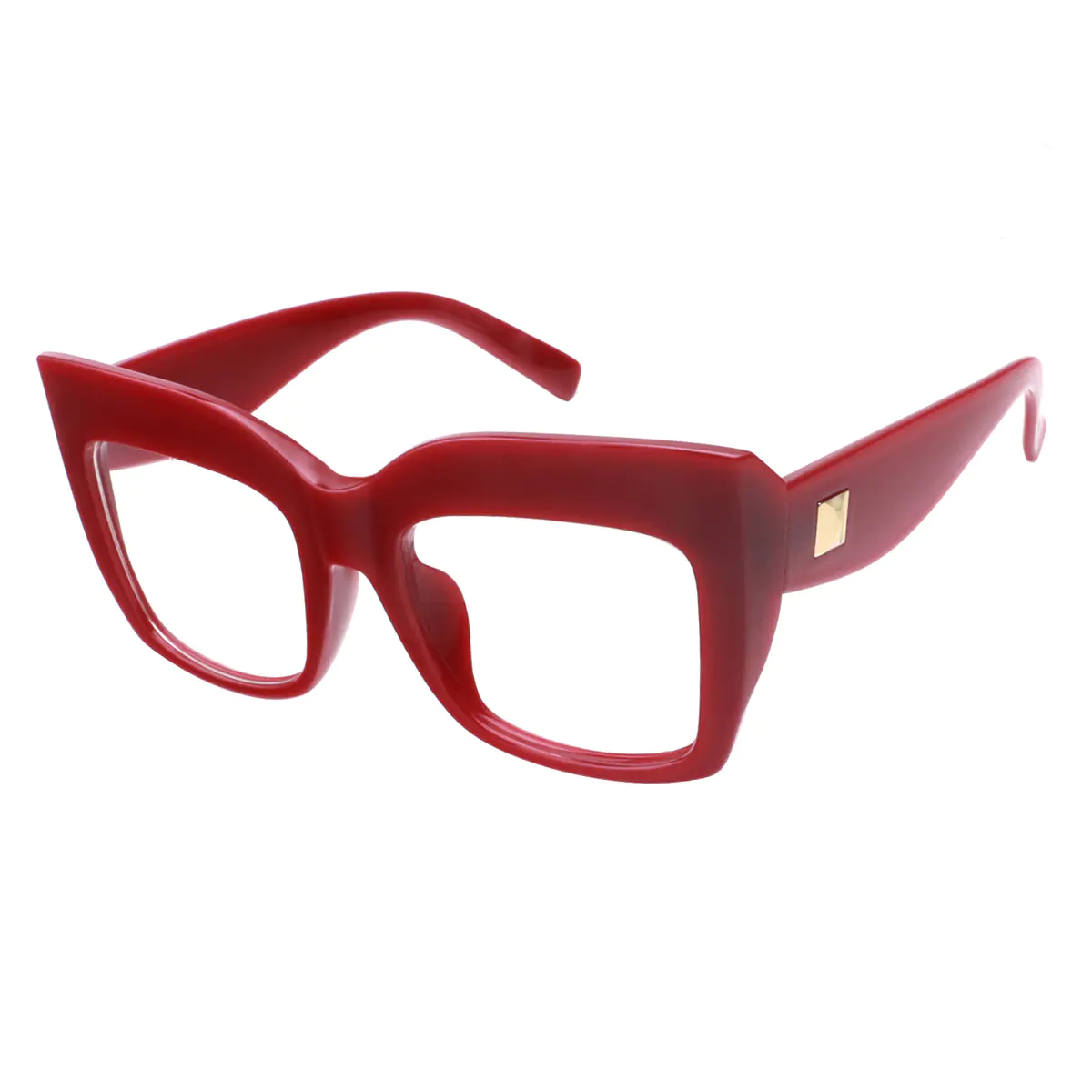 Square Red Eyeglasses