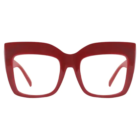 Square Red Eyeglasses