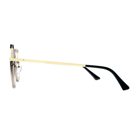 Oval Black/White Eyeglasses