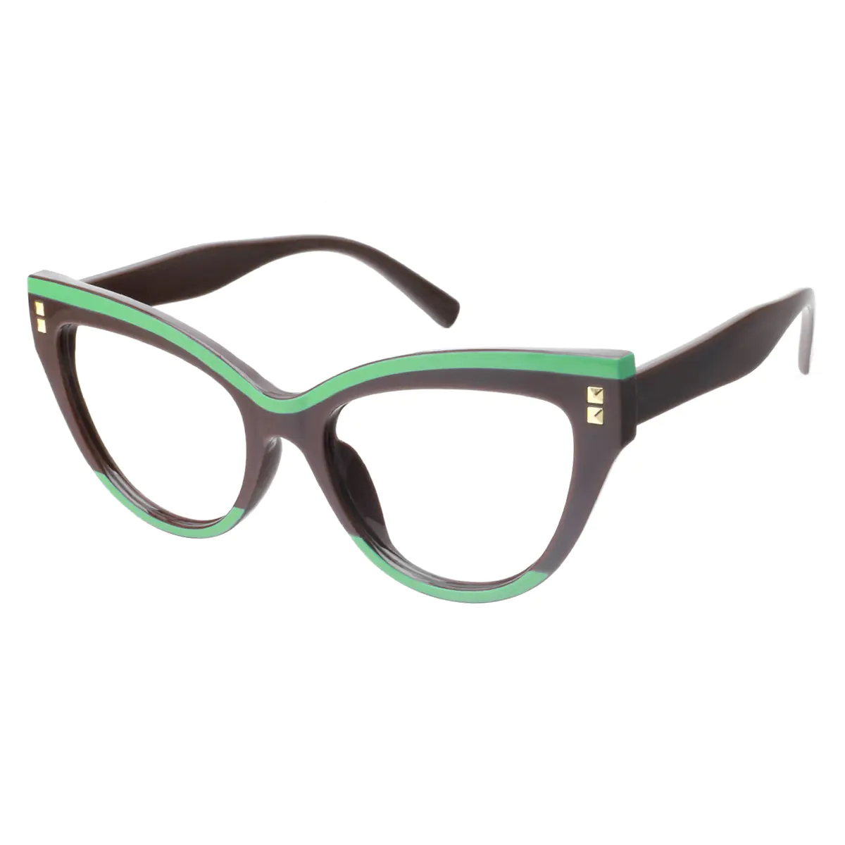Cat-eye Brown Eyeglasses