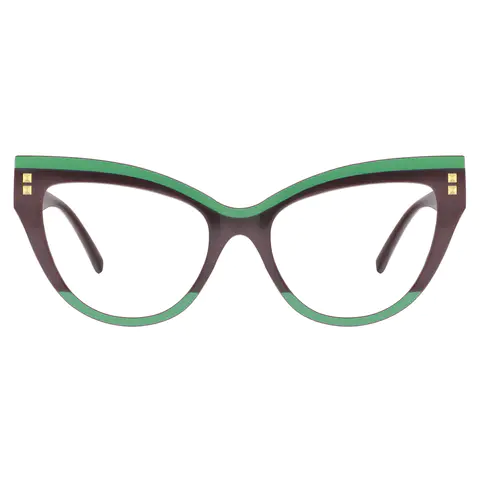 Cat-eye Brown Eyeglasses