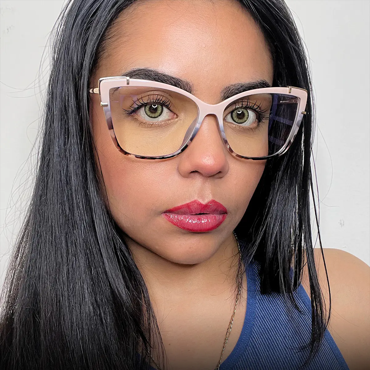Rectangle Transparent Gray Eyeglasses