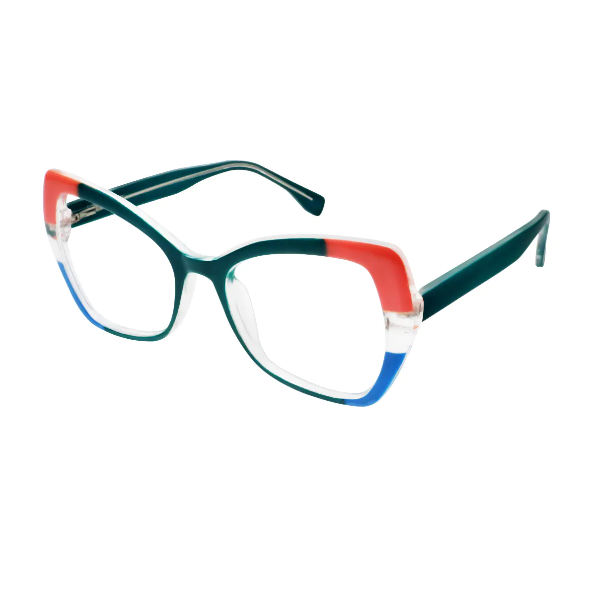 Cat-eye Green Eyeglasses