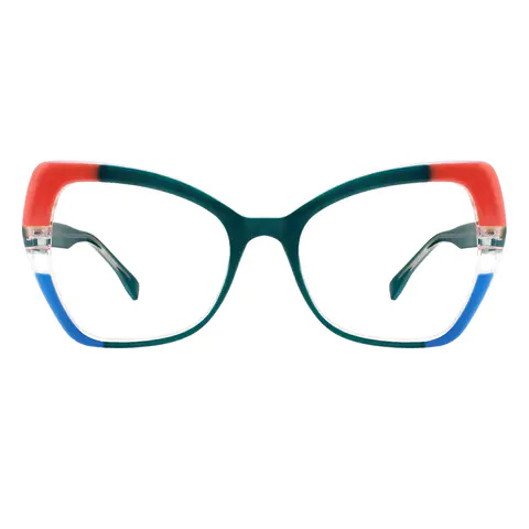 Cat-eye Green Eyeglasses