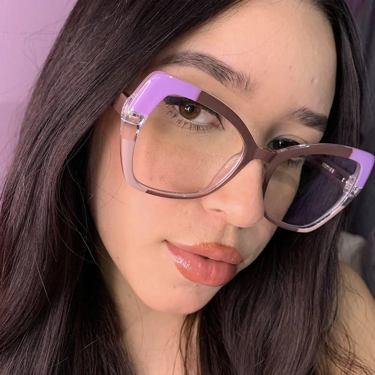 Cat-eye Brown Eyeglasses