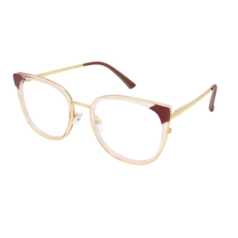 Square Pink/Gold Eyeglasses